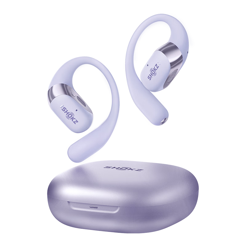 SHOKZ OpenFit 2+ T921 New Generation Comfortable Open-Ear Bluetooth Wireless Sports Running Cycling Earphones Non-Bone Conduction Purple