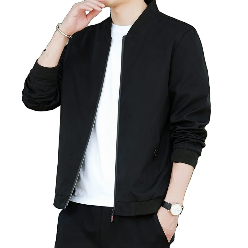 TUCANO Men's Jacket Spring Autumn Business Casual Baseball Collar Black 2XL