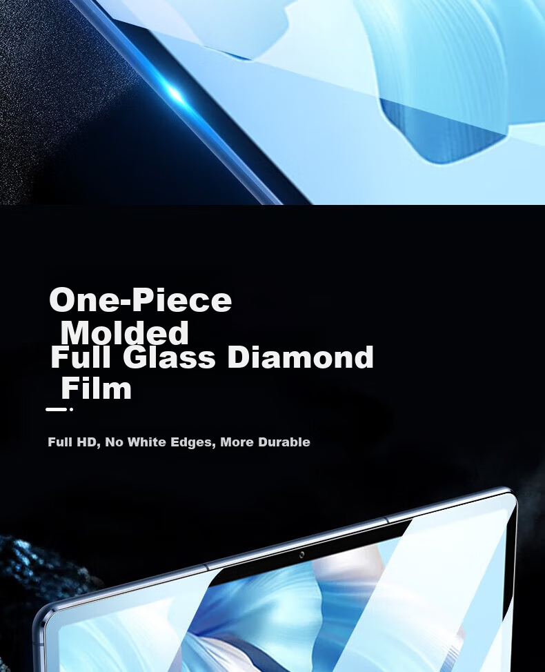 ESCASE Tempered Glass Screen Protector for Huawei MateBook E Go 2022 Model, 12.35-Inch Shatterproof Screen Protection Film, HD Full Glass Film, ES16 Transparent 2