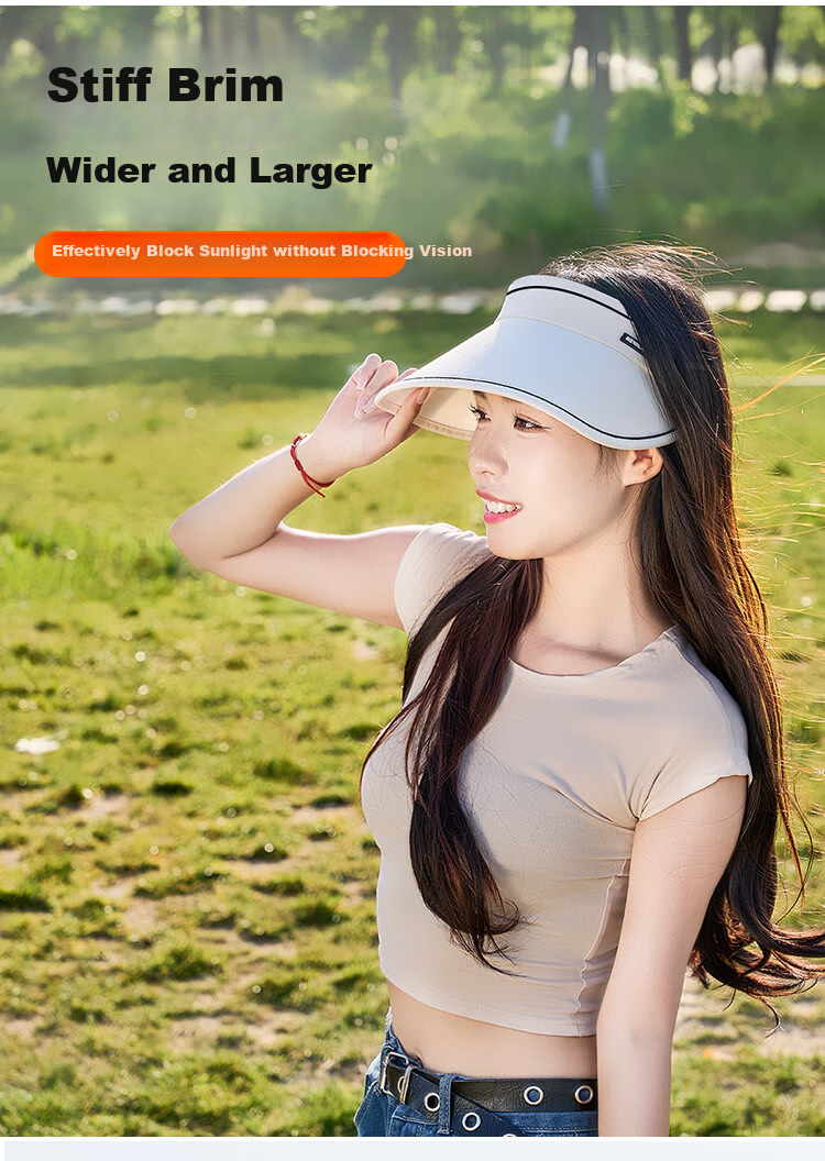 Suncojia Sun Protection Hat for Women, Visorless Outdoor Sports Cycling Fitness UV Protection Sun Hat 4