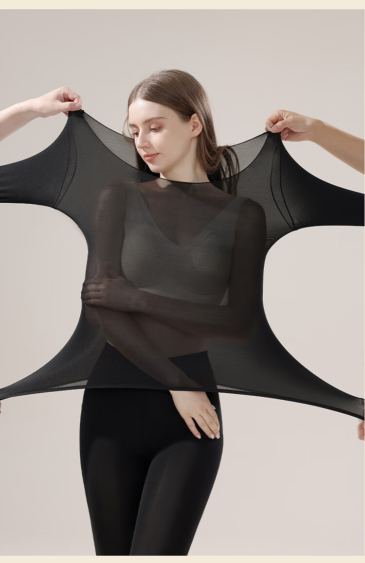 LangSha Women's Thermal Underwear Set Autumn Base Layer Skin Care High Elastic Slim Seamless Thin Warm Winter 16