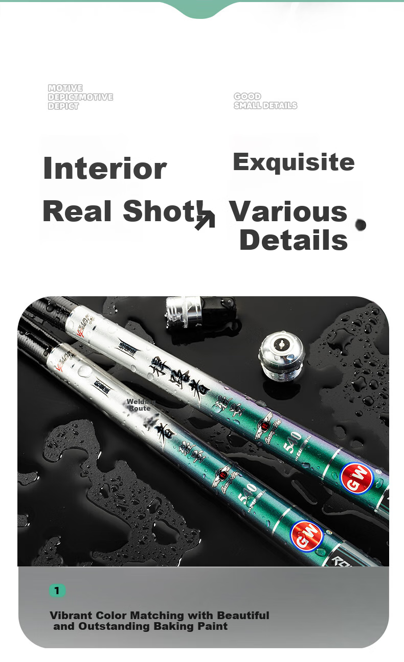 GW Fishing Rod, Handheld, 8.1 Meters, Hanluze Lightweight Small All-Purpose Rod, 28 Sections, Crucian Carp Rod, Ultra-Light, Ultra-Hard, Platform Fishing Rod, Fishing Pole 4