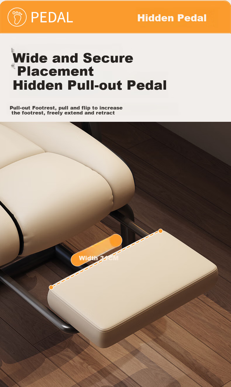 Chibailun Computer Chair, Bow-Shaped Gaming Chair, Home Office Chair, Reclining Sofa Chair, Comfortable for Long Sitting, Dormitory Study Chair 16