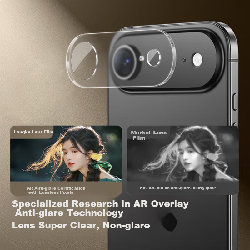 LLUNC [2-Pack] IPhone 17 Air Camera Lens Protector, Apple 17 Air Rear Camera Tempered Glass Film, Ultra-Clear Anti-Drop All-In Full Coverage Protective Film