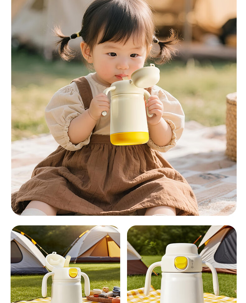 NEVS Kids Insulated Water Bottle Elementary School Direct Drinking Large Capacity Straw Cup 316 Stainless Steel Kindergarten Water Cup 500ml 29