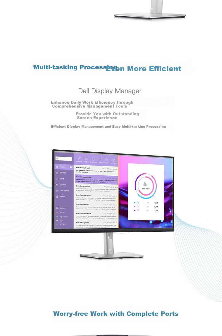 DELL 23.8-inch Monitor IPS 120Hz Hardware Blue Light Filter Rotatable Height Adjustable Wall-Mountable Office Computer Display P2426H Upgrade of P2425H 6