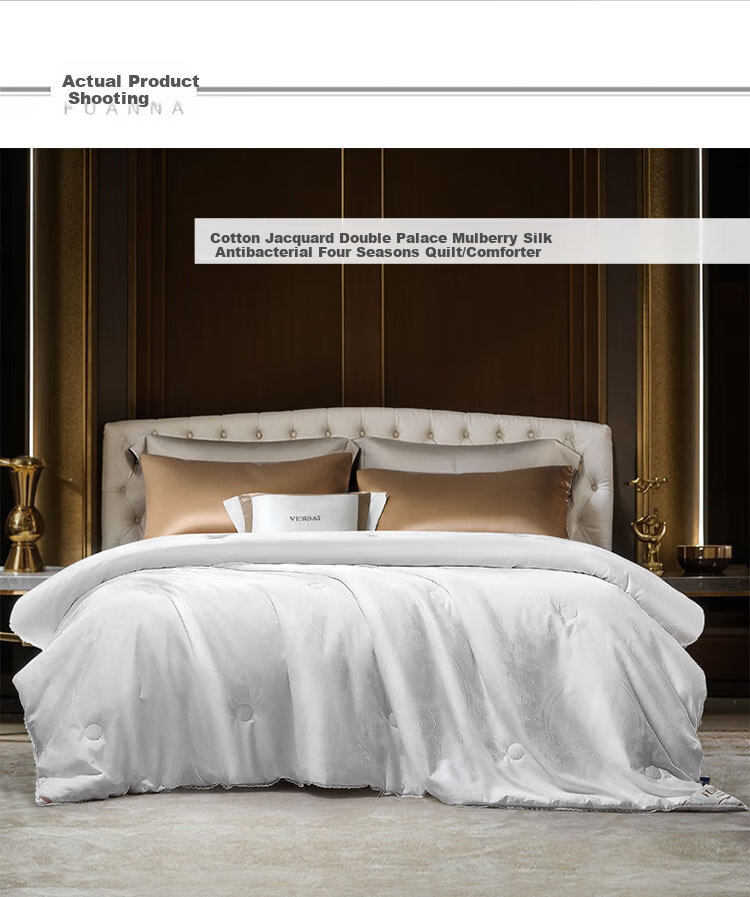 FUANNA Silk Comforter, 100% Mulberry Silk Double Cocoon Duvet, Spring And Autumn Quilt, Double-Size Air Conditioning Blanket, Approximately 6.4 Jin, 230*229cm 8