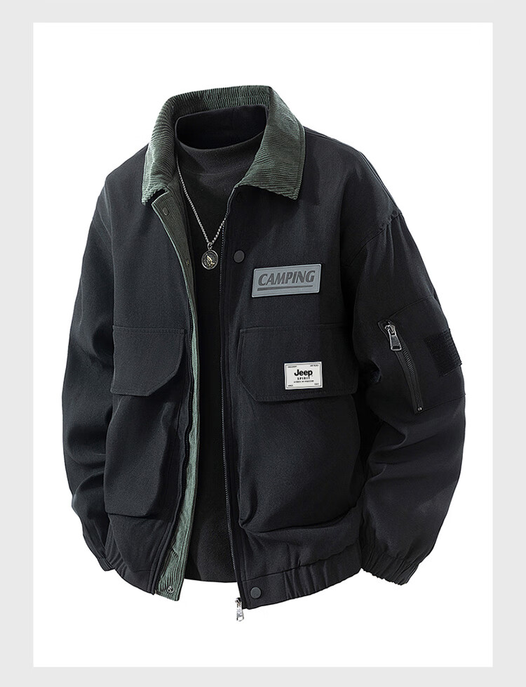 JEEP SPIRIT Men's Jacket Casual American Workwear Spring Autumn High-end Trendy Men's Outerwear 6
