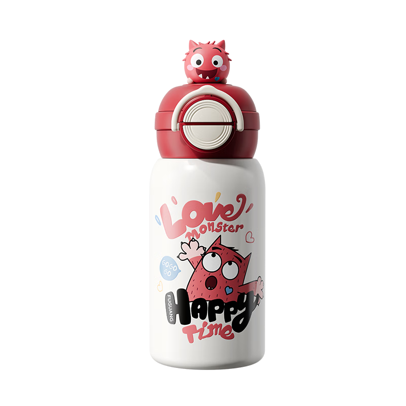 Fuguang Children's Student Insulated Bottle 316L Straw Cup Large Capacity Water Bottle for Boys and Girls 580ml