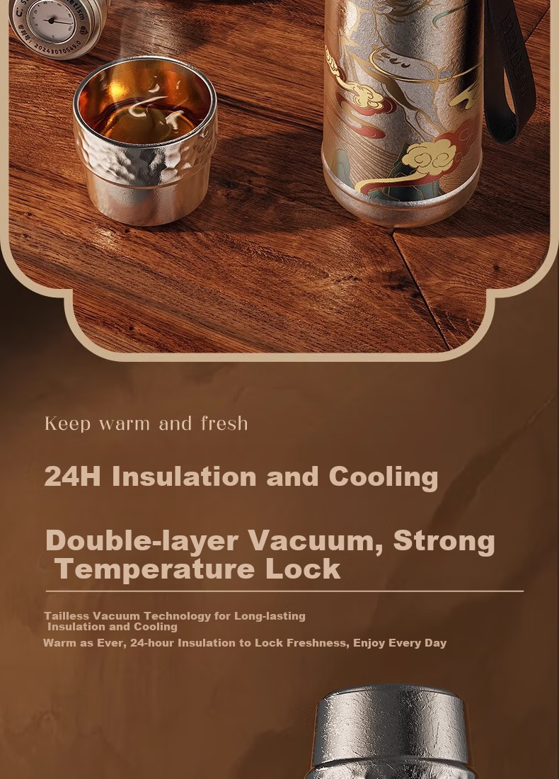Big Car Pure Titanium Large Capacity Tea Infuser Cup, High-End Tea-Water Separation Insulated Tea Steeping Cup, Portable Luxury Men's Mid-Autumn Festival Gift 17