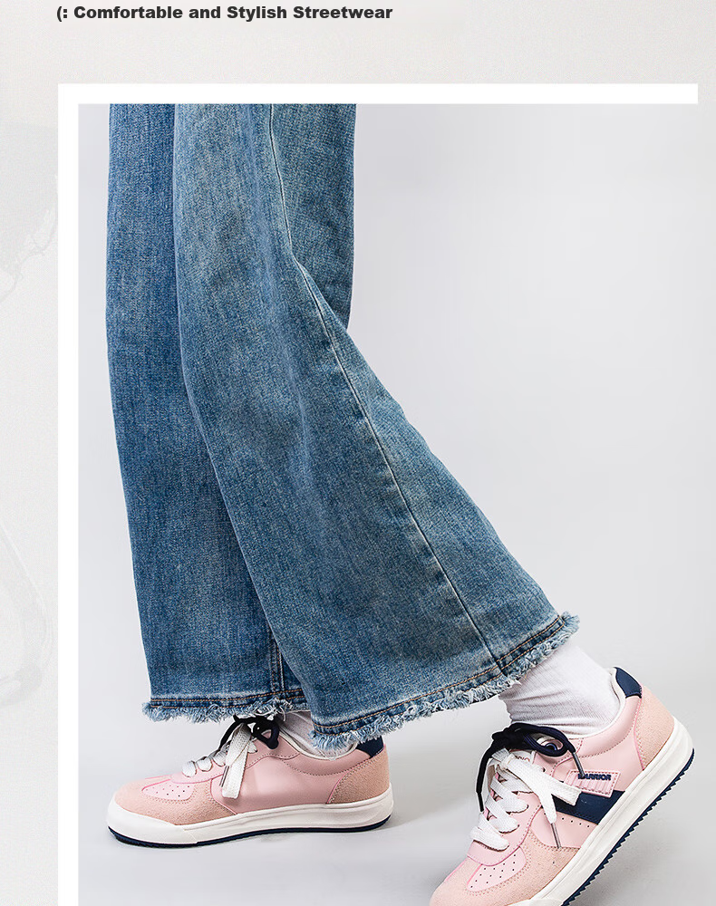 Huili Official Women's Shoes, Spring 2026 Women's Versatile Casual Sneakers, Korean-Style Skateboard Shoes, Pink And Navy Blue, Size 36 2