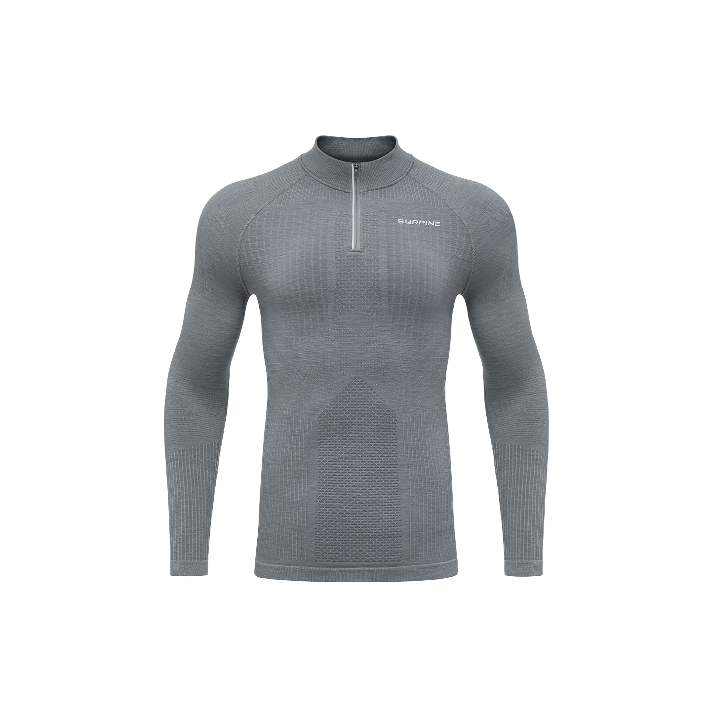 SURPINE 25 Winter New Wing Motion Series Merino Wool Dynamic Thermal Moisture-Wicking Shirt Men Arctic Gray XL