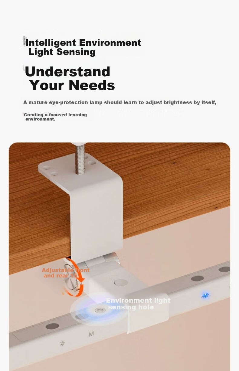 Dpdupi Depu Eye Protection Lamp Desk Lamp Study Reading Homework Eye Care Student Children National AA Clip-on Smart Bookshelf Lamp 22