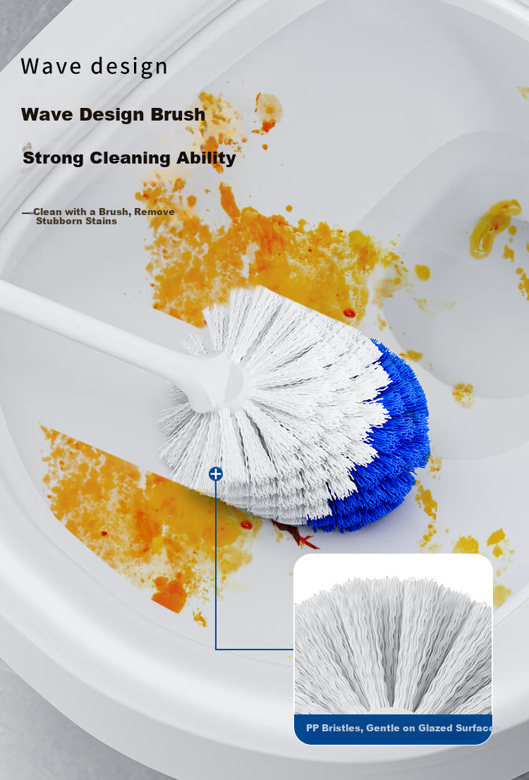 MR.SIGA Long-Handle Soft Bristle Toilet Brush, Bathroom Cleaning Brush, Wall-Mounted Toilet Brush with Enlarged Brush Head 6