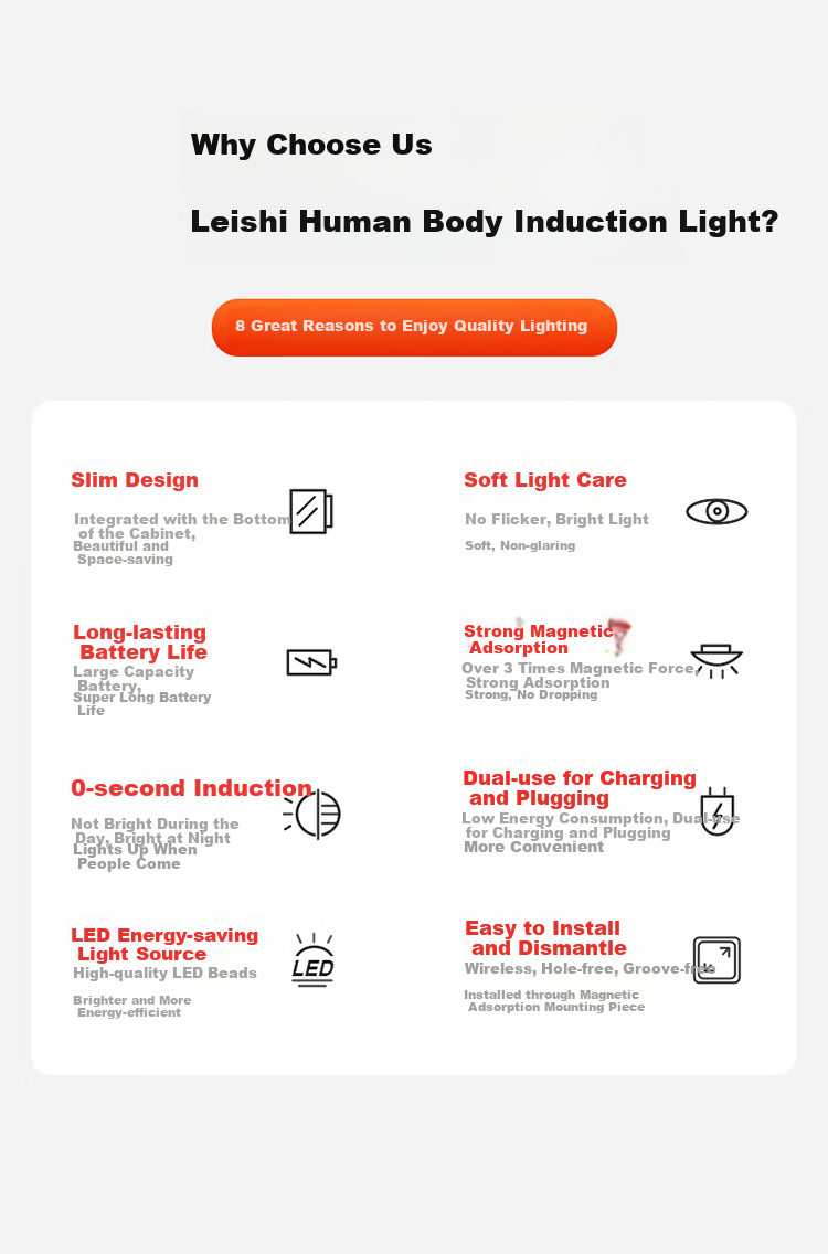NVC Valentine's Day Cool Dormitory Cabinet Light, Bathroom Night Light, Three-Color Touch Control, Sensor-Activated Dimming 1