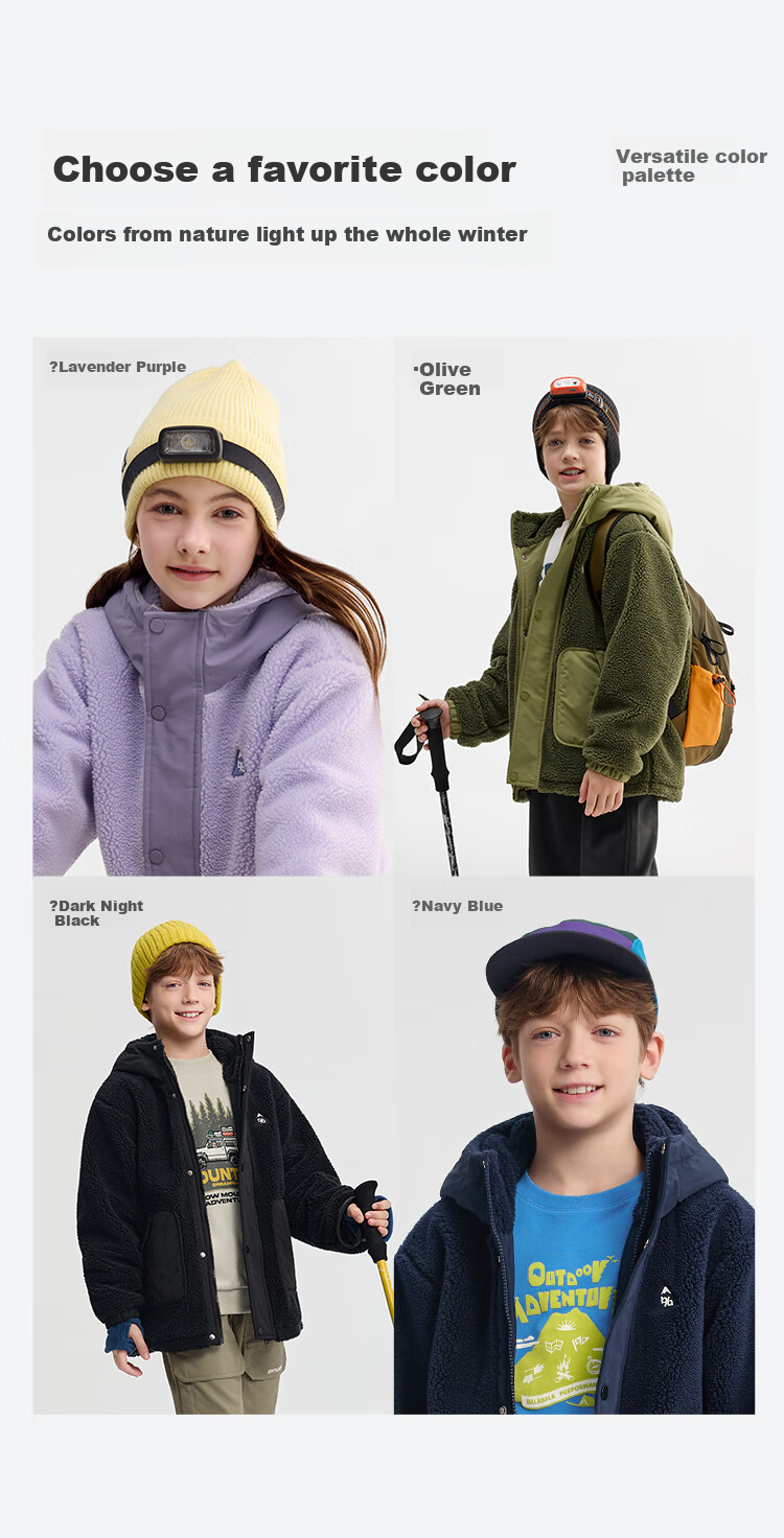 BALABALA Children's Clothing Cotton Jacket for Boys And Girls, 2026 New Spring Water-Repellent Coat, Warm Padded Outerwear, Fashionable 15