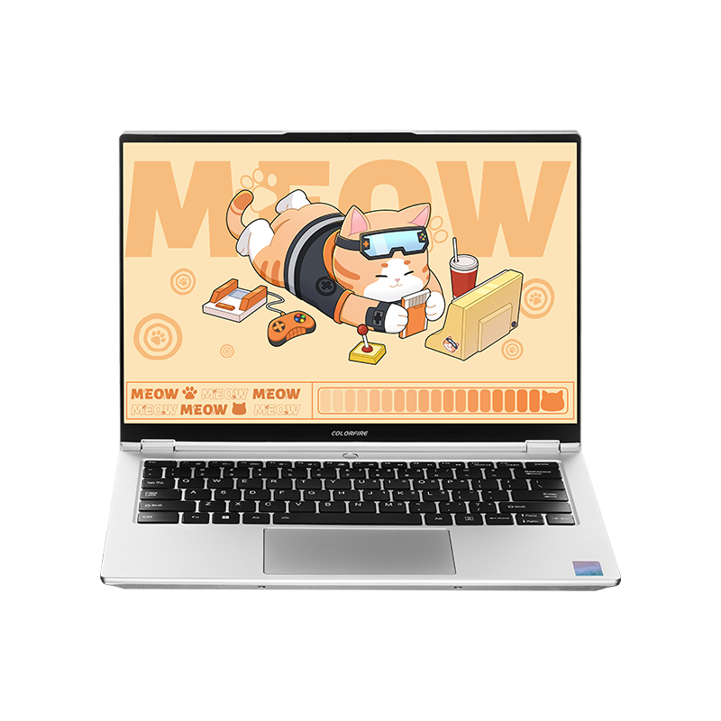 COLORFIRE MEOW MeowBook14 Pro, Colorful Orange, 14-Inch Laptop, Thin And Light, High Performance, Ryzen AI 7 350, 32GB RAM, 1TB Storage, 2.8K Display, Ice Silk Silver