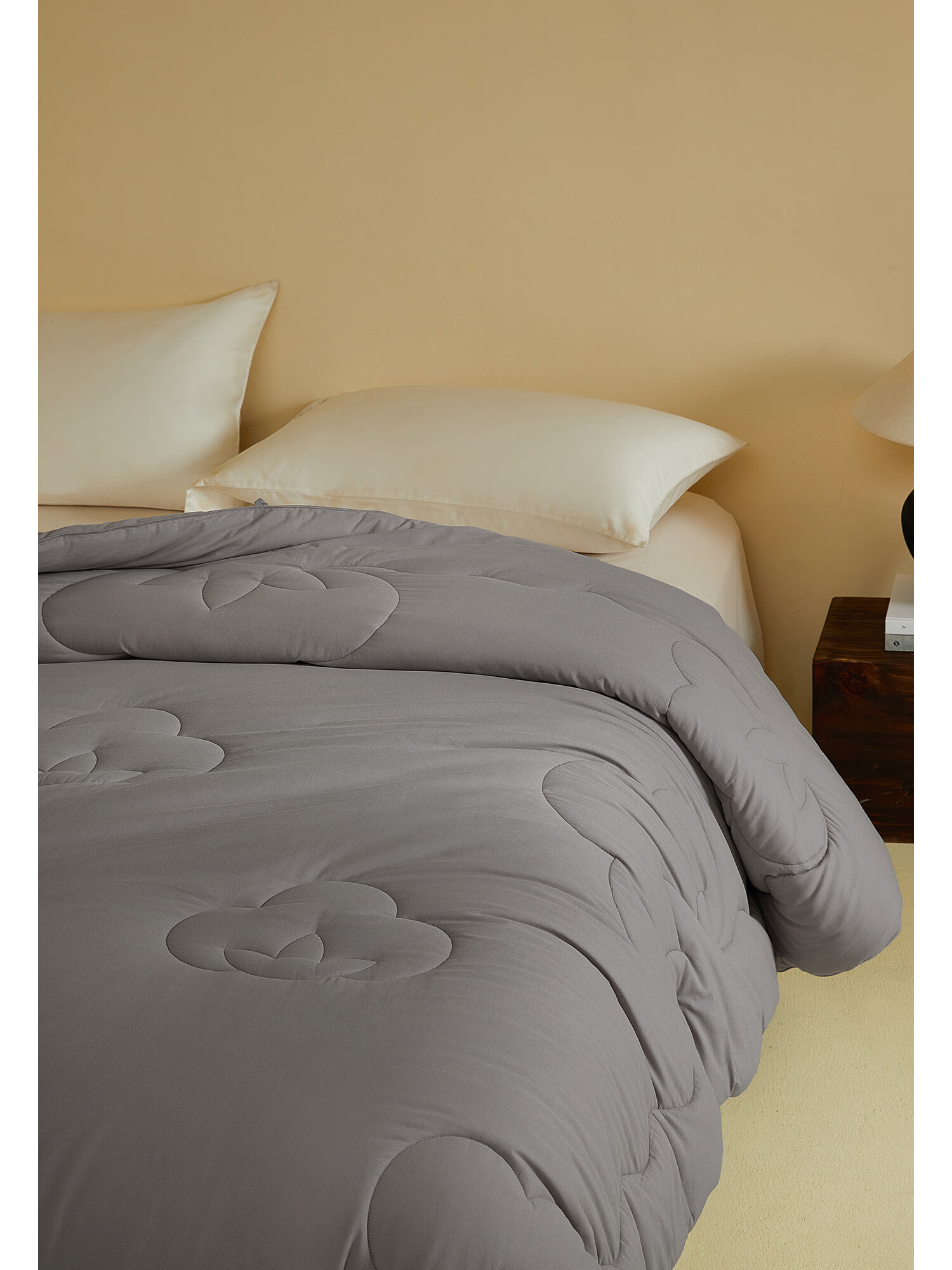 MIDO HOUSE Mingdu Spring and Autumn Pure Cotton Quilt Core Cotton Quilt Xinjiang Cotton 100% Cotton Double Quilt Light Warm Gray 220X240 5