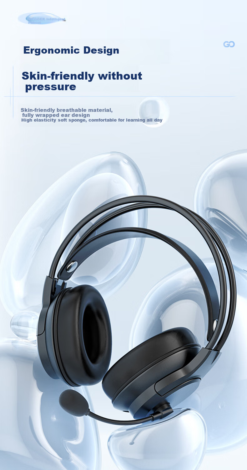 WITGOER [1000W Teacher And Student Choice] Headphones for English Listening And Speaking Exams, High School And College Use, Sound-Echoing Microphone for Oral Practice, USB Interface, Recording for Students And Schools 15