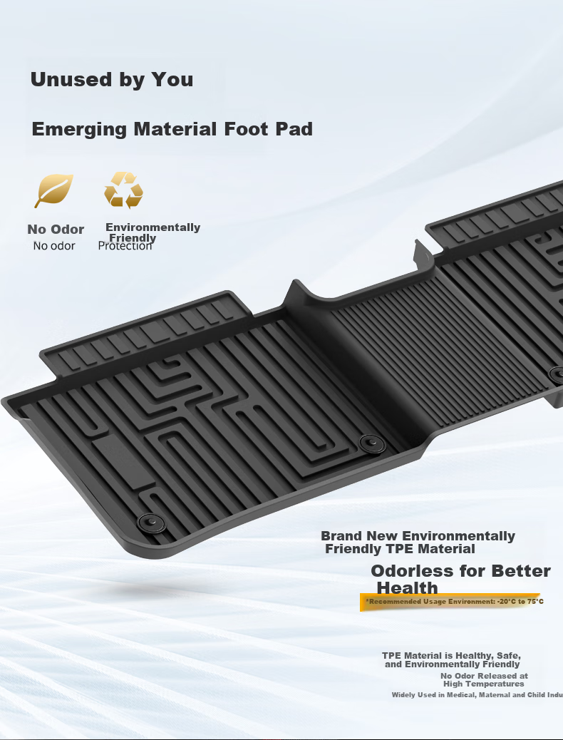 3W Suitable for BYD Han EV Dedicated TPE Car Floor Mats, Han DMi Specific + Meinis Carpet Surface/Jingpei 2