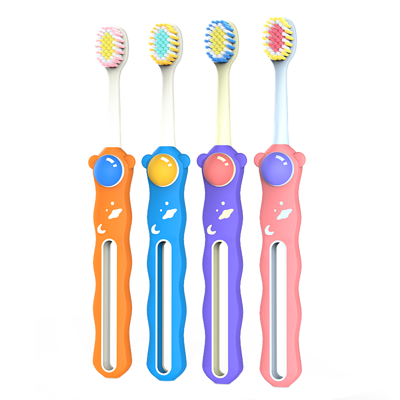 Jianruyun Kids Astronaut Toothbrush Soft Bristles 3-6 Years 4-Pack Individually Wrapped Ultra-Fine Boys Girls 6-12 Years Tooth Replacement Period
