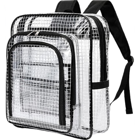BAIGE BAIGE PVC Dust-Free Bag, Transparent Backpack Tool Bag, Double Shoulder Bag, 35cm*40cm Wide*15cm High, CW853066