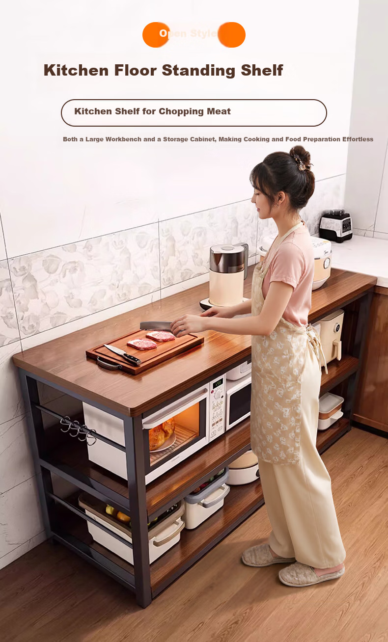 Quanpinwu Kitchen Storage Rack, Multifunctional Floor Cabinet, Cutting Table, Workbench, Sideboard Storage Rack, Narrow Cabinet, Coffee Table, 83 2