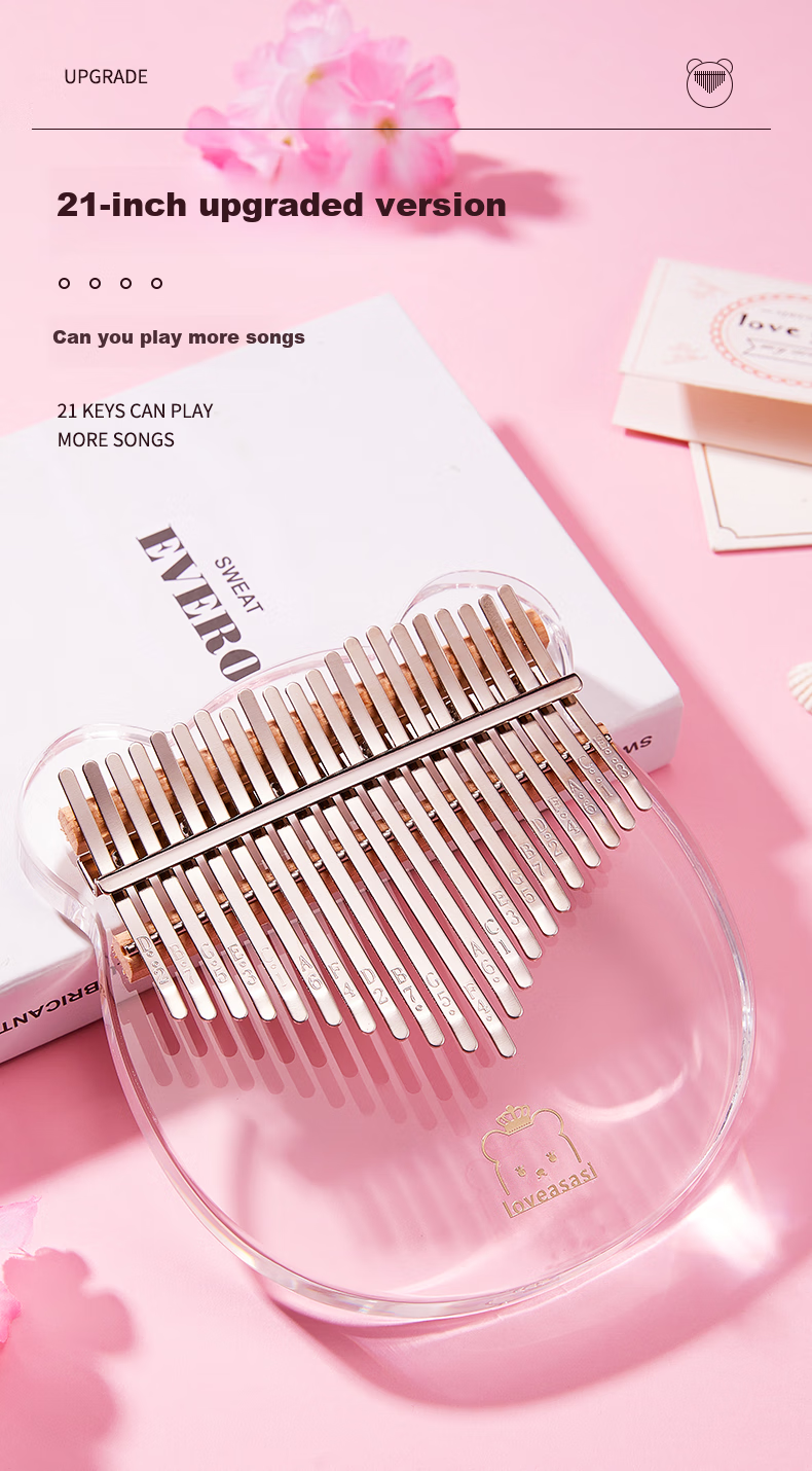 Asasi 21-Key Kalimba Thumb Piano Finger Piano Birthday Gift for Beginners, Adults And Children Musical Instrument Lucky Star 3