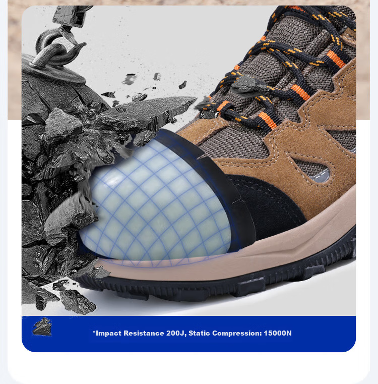 Lanoudun Safety Shoes for Men, Electrician Insulated 10KV, Non-Slip, Anti-Smashing, Puncture-Resistant, Comfortable, Breathable Work Boots D206GY Size 44 5