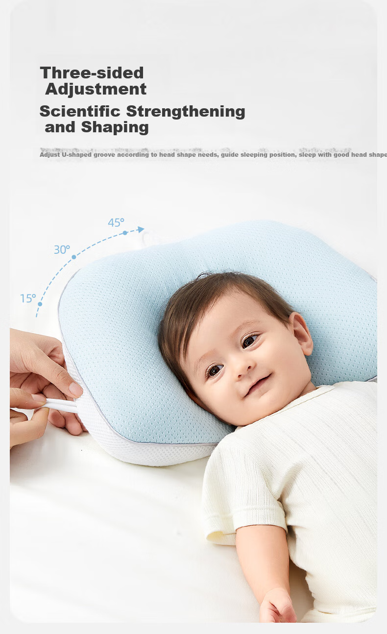 Shiyuejiejing Infant Head Shaping Pillow, TPE Soft Tube for Correcting Head Shape, Double-Sided Use, Suitable for Babies over 3 Months Old, Starry Journey 4