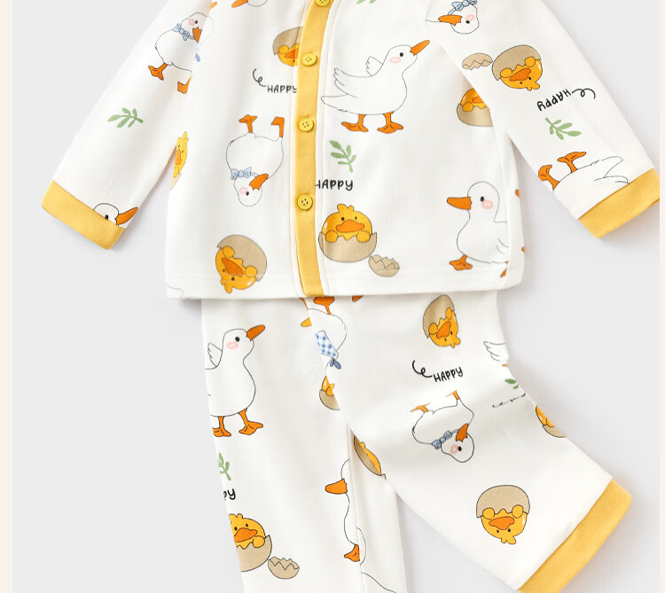 Badibadi Spring Autumn Baby Toddler Kids Homewear Pajama Set Skin-friendly Comfortable Outdoor Air Conditioning Clothes Colorful Dinosaur 130 2