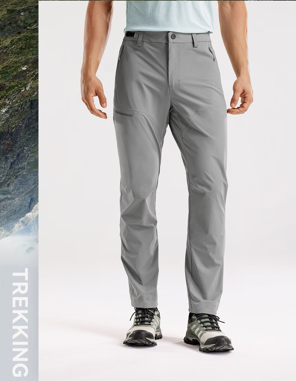 KAILAS T10 Soft Shell Pants for Men, CORDURA Reinforced Wear-Resistant Elastic Breathable Outdoor Hiking Windproof Pants 1