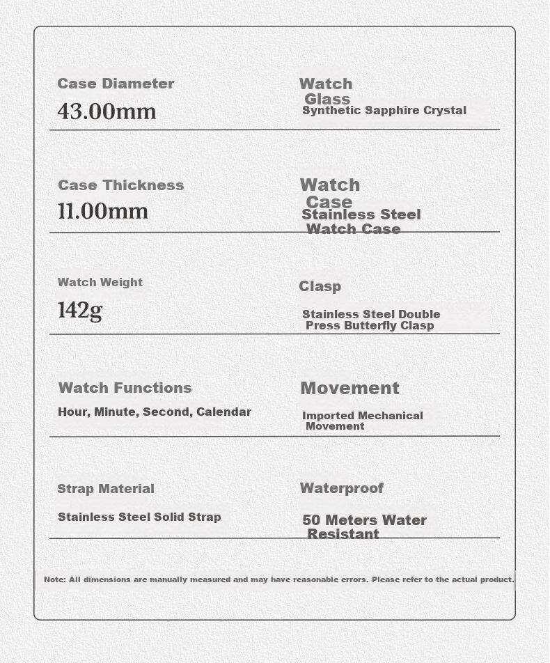 EBOHR Men's Watch, Master Series Gold Holiday Gift Automatic Mechanical Wristwatch 36654418 for Boyfriend 29