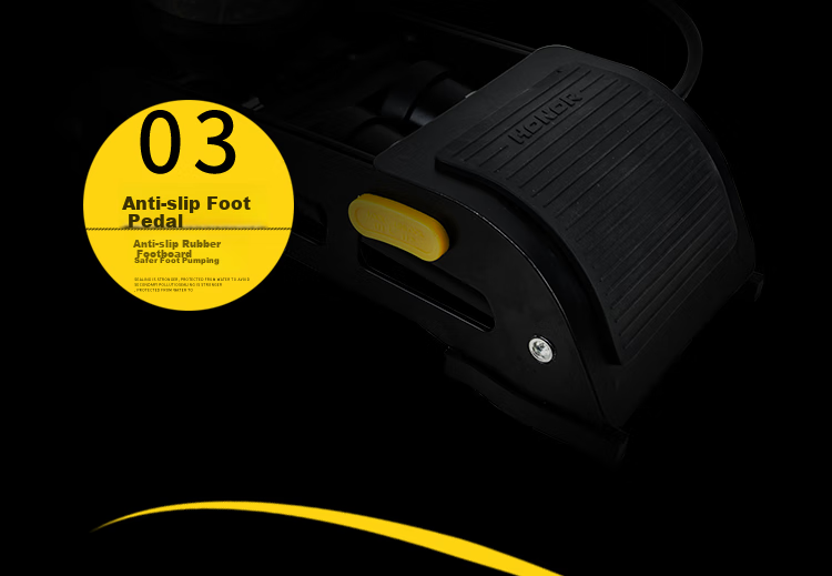 HONOR N Foot Pump, High-Pressure Portable Bicycle Electric Bike Motorcycle Car Pedal Air Pump 3