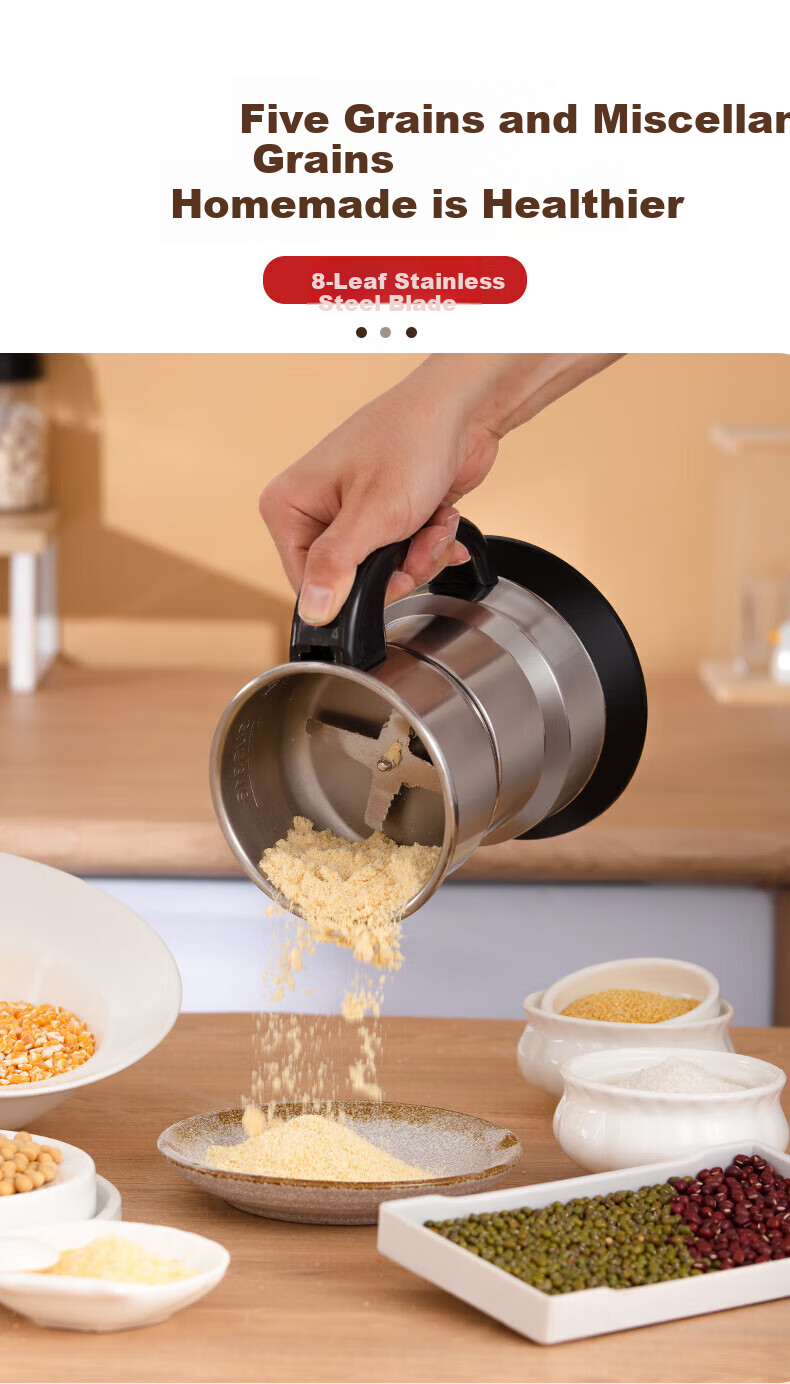 Momi Premium Powder Grinder Ultra-Fine Milling Machine Herbal Medicine Pulverizer Grain Grinder Small Household Blender 6