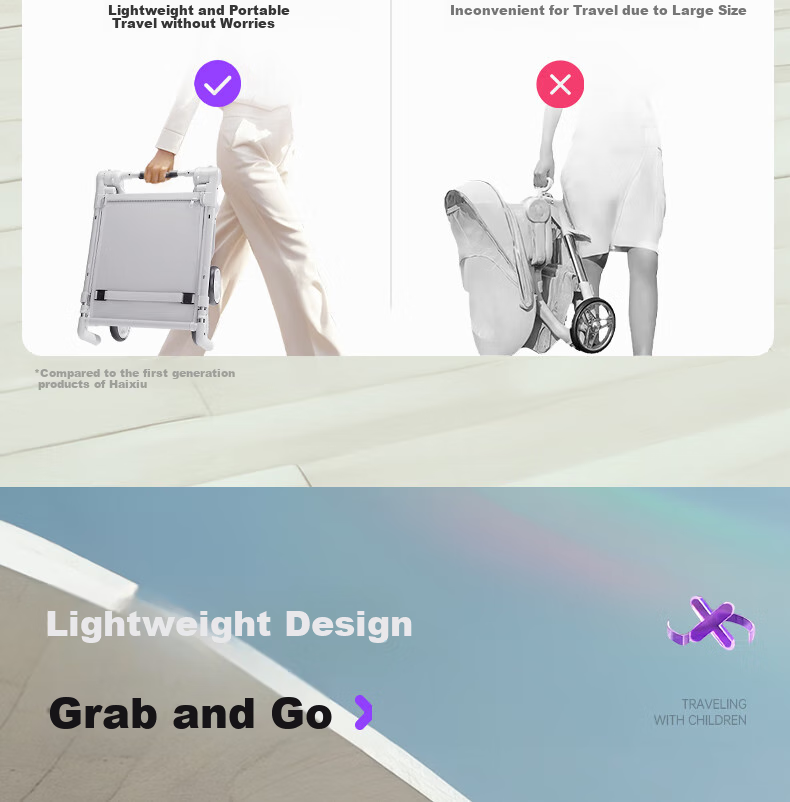 HaXiu X3pro Explorer Baby Pocket Stroller Foldable Lightweight Convertible Toddler Pram 11