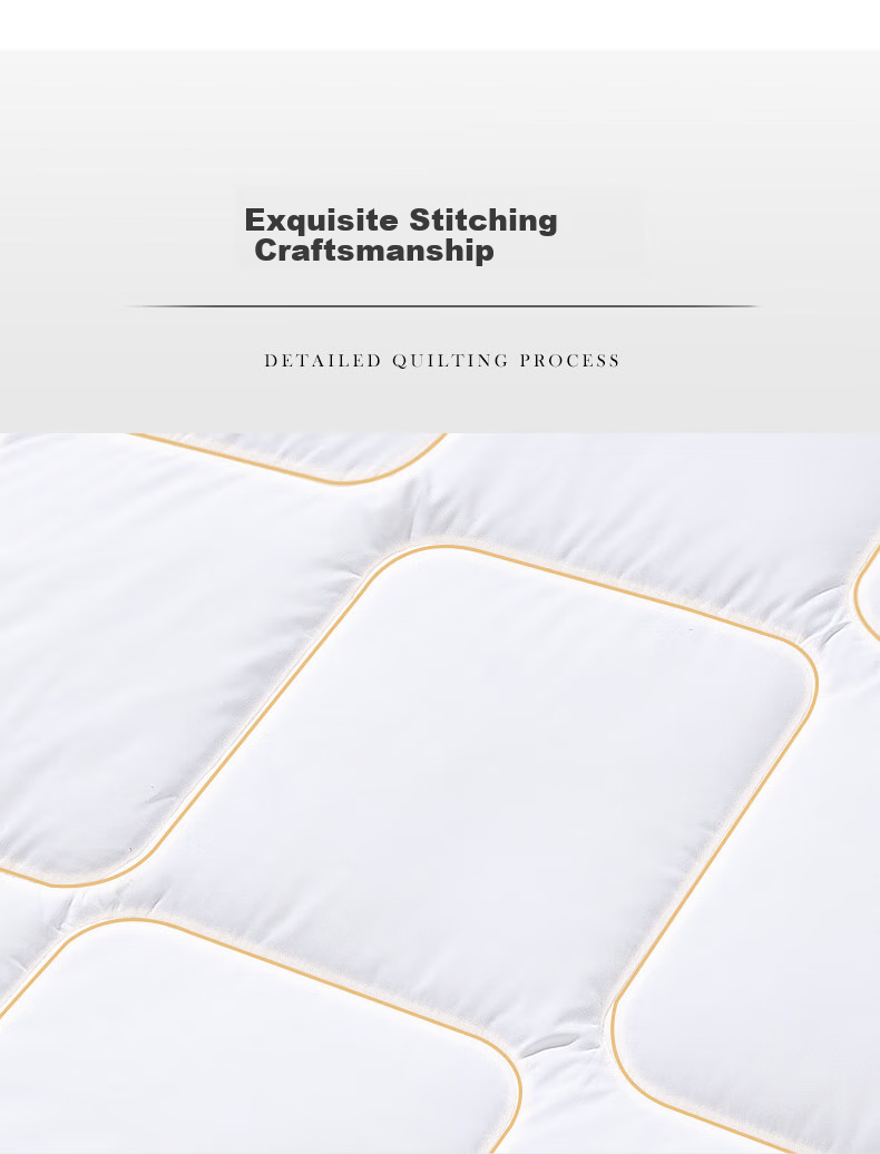 FUANNA Comfortable Seven-Hole Antibacterial Fiber Quilt, Pure Cotton Fabric, Winter Comforter, 7 Jin (3.5 Kg), 203*229cm, White 8