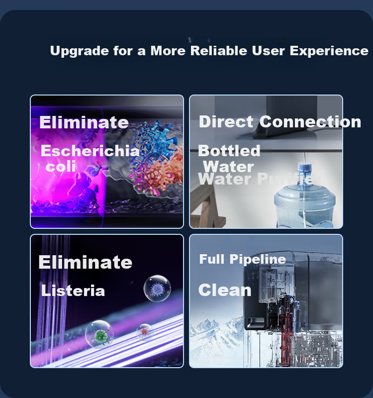 Unities Uwater M5 Ice Cube Countertop Water Dispenser, Instant Heating Home Use Bottle Warmer, Material Direct Drinking Machine, Ice Maker, Pipeline Machine, Water Dispenser, Deep Space Gray 4