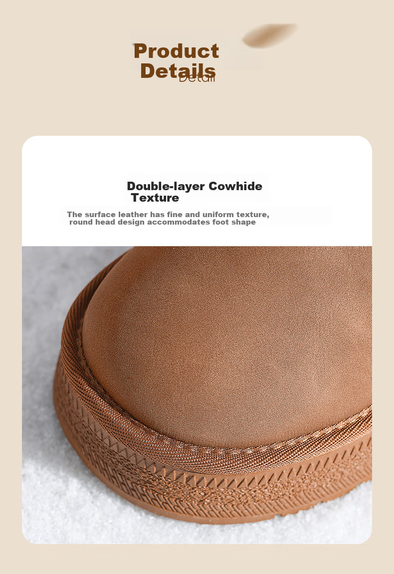 ZHR Snow Boots for Women, 2025 New Winter Style, Thick Warm Women's Boots for Northeast China, Versatile Short Boots with Thick Soles, AB50 Camel Color, Size 40 8