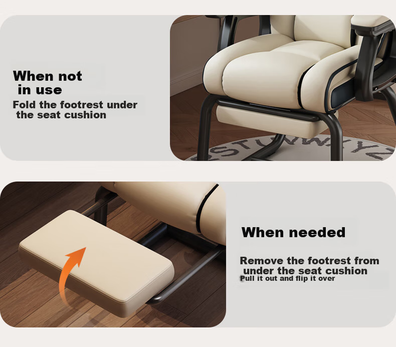 Chibailun Computer Chair, Bow-Shaped Gaming Chair, Home Office Chair, Reclining Sofa Chair, Comfortable for Long Sitting, Dormitory Study Chair 17