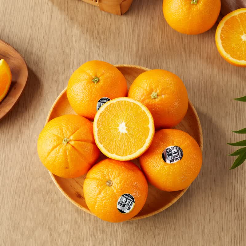新奇士（Sunkist）美国黑标晚熟脐橙 4斤礼盒装 单果180g起 生鲜水果礼盒
