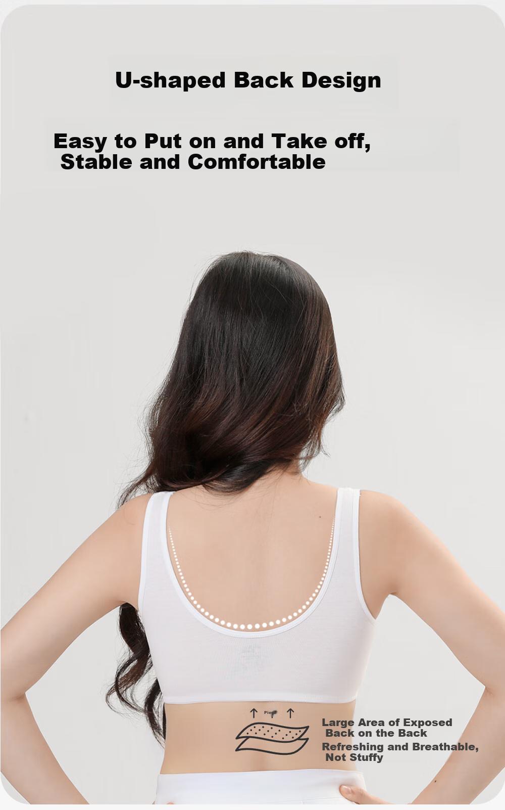 Ailier&ouluola Teenage Bra for High School Girls, Ages 16-18, Puberty Stage, Pure Cotton, Three-Stage Development, 80B Cup 5
