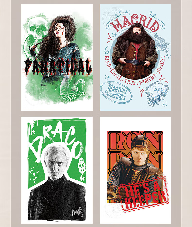 Harry Potter Classic Painted Character Movie Postcards Doodle Style Warner Official Merchandise Collectible Commemorative Cards Christmas Gift 4