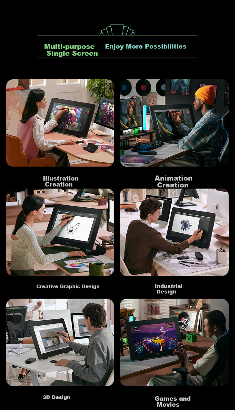 XP-Pen Artist Pro24 (High Refresh Rate), 165Hz Digital Screen, Drawing Tablet, Professional Computer Graphics Drawing Pad AP24, Connects to Laptop, Drawing Board, Writing Pad, Electronic Drawing Board 13