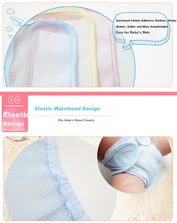 Xiqinbao Newborn Diaper Pants, Baby Diaper Cover, Breathable Pants for Infants, 2-Pack (Blue + Yellow), Size S [For Weight up to 12 Jin] 6