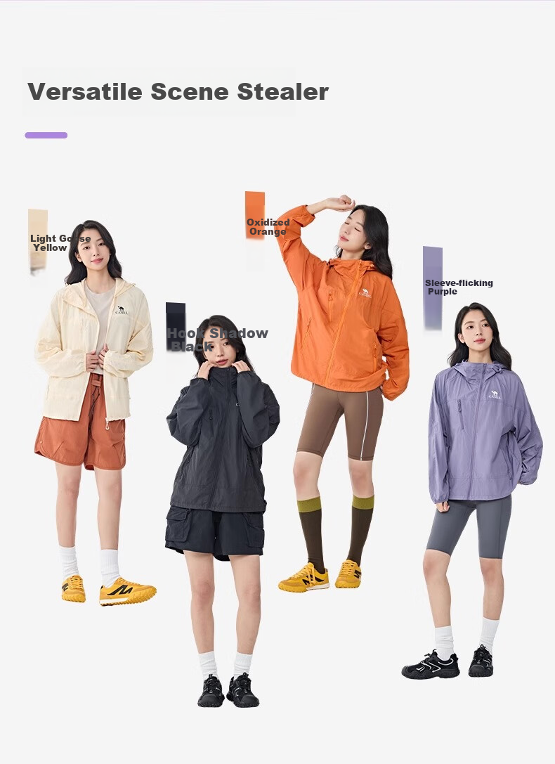 CAMEL Mukguang Outdoor Original Yarn Sun Protection Jacket Unisex 2025 Summer UV Protection Lightweight Breathable Coat L 19