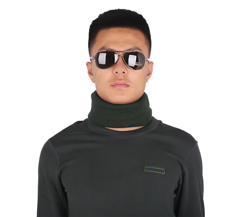 WURONG Cold-Resistant Olive Wool Thermal Face Mask Hiking Cycling Thickened Windproof Head Cover WR2419 Olive Green 1