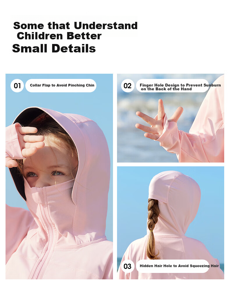 Beitaisi Children's Sun Protection Clothing, Summer Mesh Ice Silk Cool-Feeling, Boys And Girls UV Protection Garment, Breathable New Style Baby Jacket 14