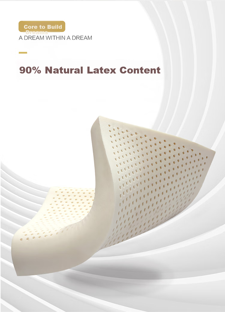 FUANNA Latex Pillow, Imported from Thailand, Deep Sleep Cervical Pillow, Set of Two, 56*34cm 2