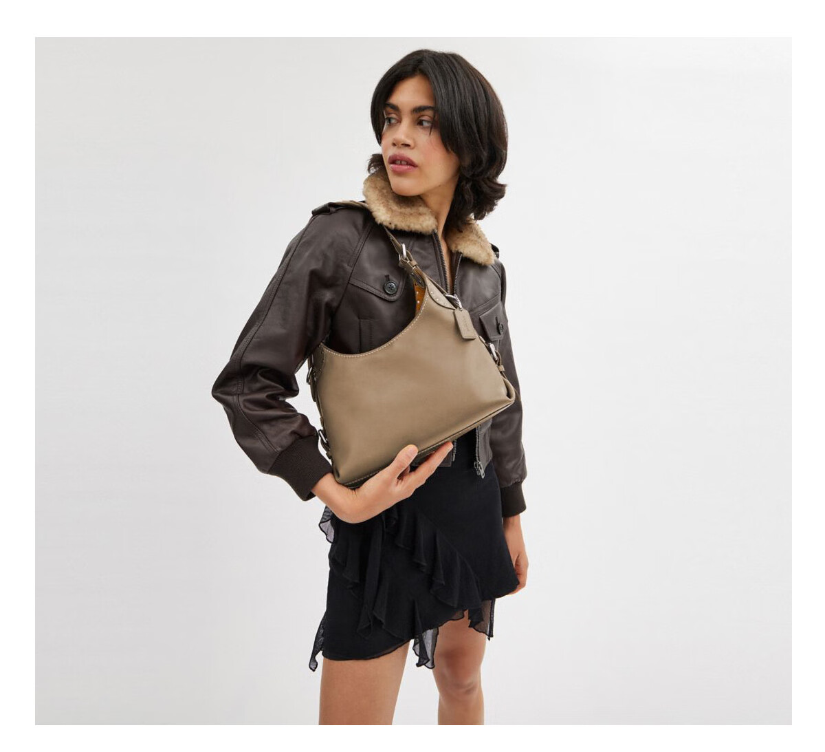 COACH Women's CARGO Large Shoulder Tote Slouchy Bag CT722 Gift 3